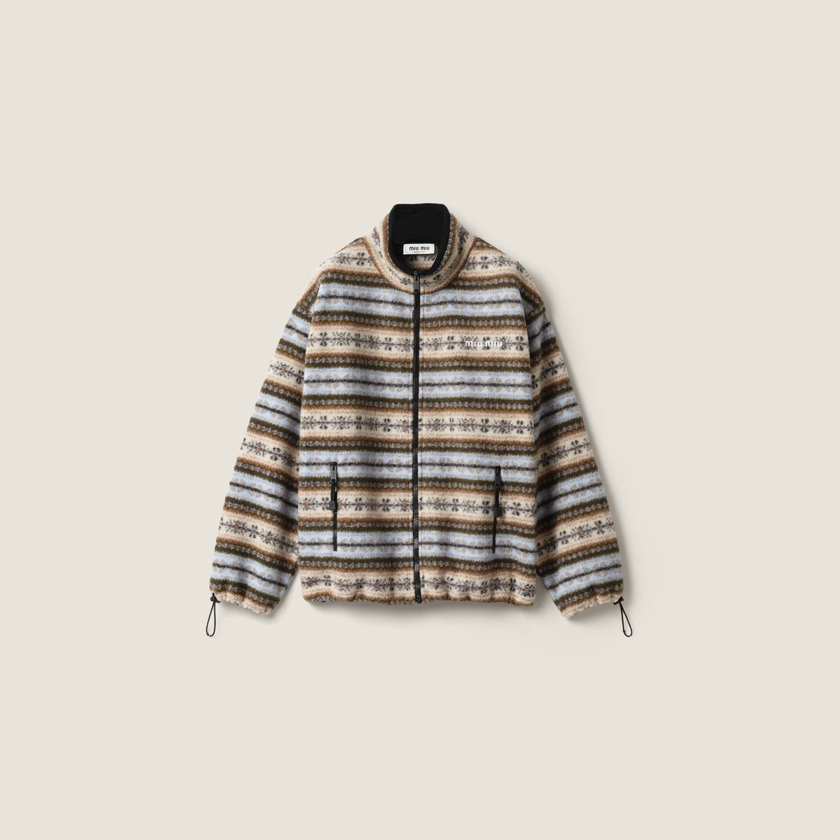 Cotton fleece zipper jacket